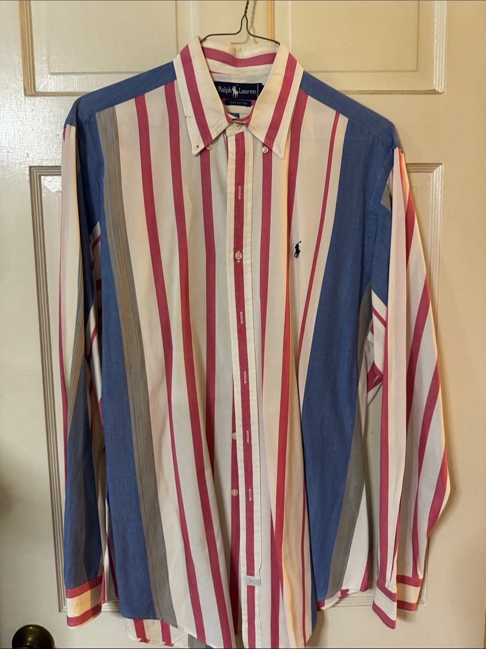 Ralph Lauren Multistripe Button-Down Shirt in Blue, Red, White